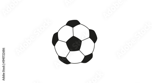 Black and white soccer ball isolated on white background for sport concepts