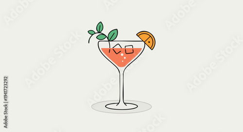 cockatil bar vector illustration