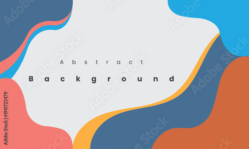 Abstract background with fluid shapes and organic forms in pastel colors for modern design and creative composition