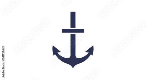 Nautical anchor icon isolated on white vector illustration concept