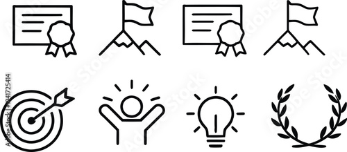 Achievement and success icons