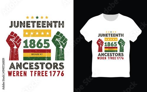 Creative Juneteenth National Independence Day T-Shirt Design Bundle.