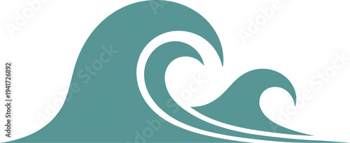 Serene ocean wave illustration from a calm viewpoint showcasing nature's beauty and tranquility