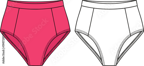 Infant Gingham Sleeveless Romper Flat Vector Illustration, Baby Sunsuit Technical Fashion Sketch