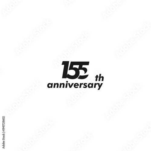 professional 155th anniversary logo,155th anniversary symbol,icon,celebrating 105th anniversary,105th anniversary logo,vector,illustration, logo, graphic, celebration, vector, background, banner