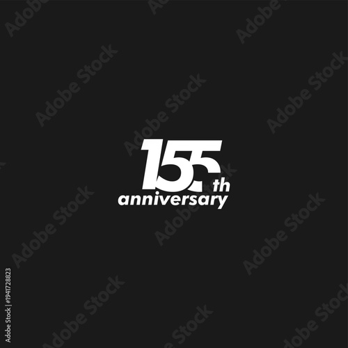 professional 155th anniversary logo,155th anniversary symbol,icon,celebrating 105th anniversary,105th anniversary logo,vector,illustration, logo, graphic, celebration, vector, background, banner