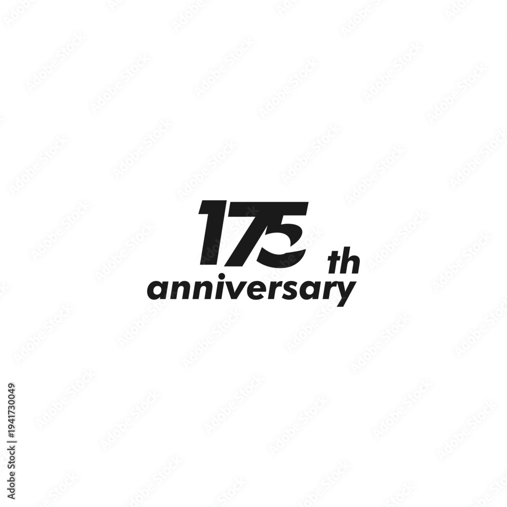 Fototapeta premium professional 175th anniversary logo,175th anniversary symbol,icon,celebrating 105th anniversary,105th anniversary logo,vector,illustration, logo, graphic, celebration, vector, background, banner