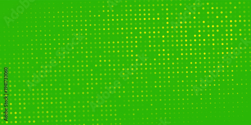 Dotted green gradient vector banner. Halftone dotted minimal contemporary long art