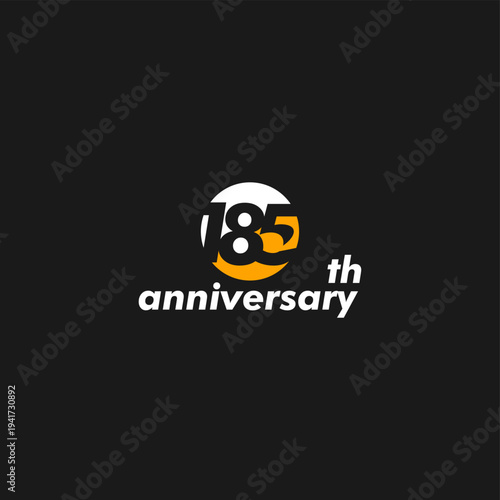 professional 185th anniversary logo,185th anniversary symbol,icon,celebrating 105th anniversary,105th anniversary logo,vector,illustration, logo, graphic, celebration, vector, background, banner