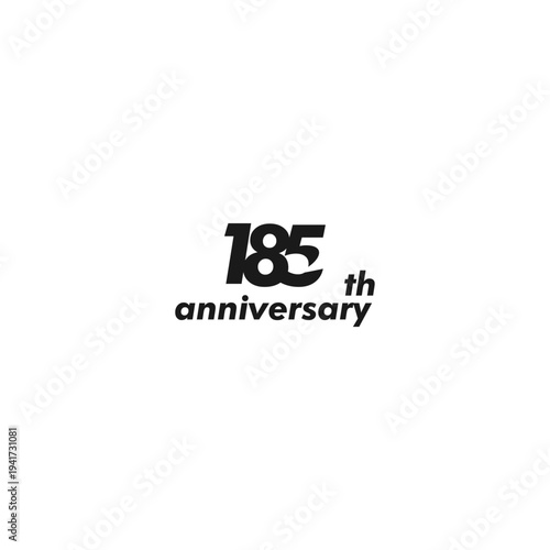 professional 185th anniversary logo,185th anniversary symbol,icon,celebrating 105th anniversary,105th anniversary logo,vector,illustration, logo, graphic, celebration, vector, background, banner