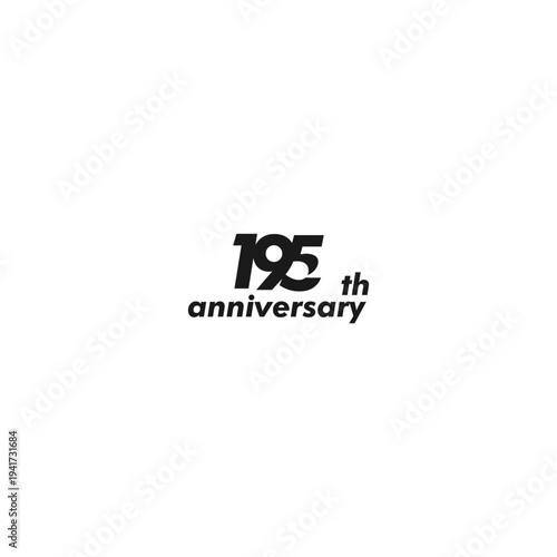 professional 195th anniversary logo,195th anniversary symbol,icon,celebrating 105th anniversary,105th anniversary logo,vector,illustration, logo, graphic, celebration, vector, background, banner
