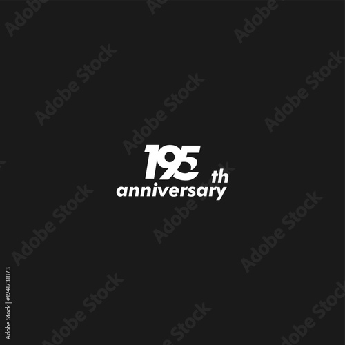 professional 195th anniversary logo,195th anniversary symbol,icon,celebrating 105th anniversary,105th anniversary logo,vector,illustration, logo, graphic, celebration, vector, background, banner