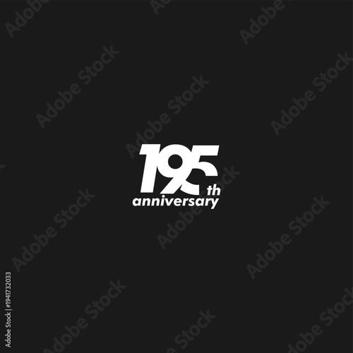 professional 195th anniversary logo,195th anniversary symbol,icon,celebrating 105th anniversary,105th anniversary logo,vector,illustration, logo, graphic, celebration, vector, background, banner
