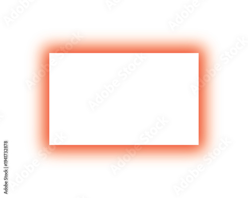 Glowing red rectangle on a pure with a soft gradient effect around the edges of the rectangle