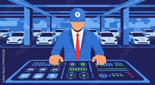 Man Controlling Cars Remotely.