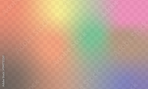 Vibrant rainbow colored gradient background with transparent pixels and multicolored shades
