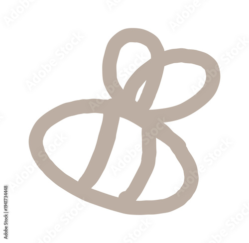 Cute bee garden insect element