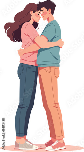 due persone che si abbracciano uomo donna amici amanti parenti fidanzati marito e moglie vettoriale 