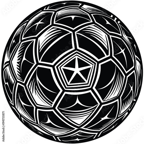 Soccer ball icon. football simple black style, Vector illustration.