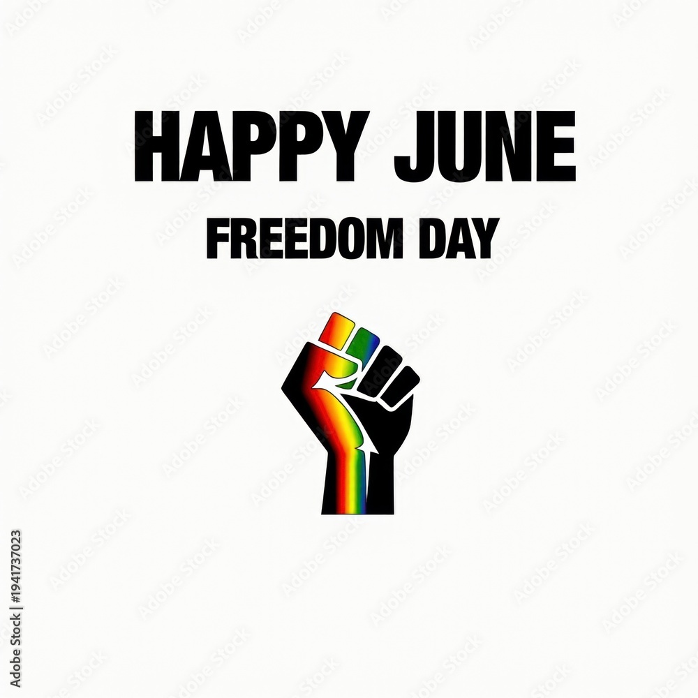 Obraz premium Celebrating Freedom: A Colorful Call to Action