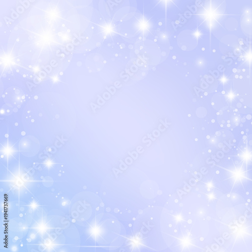 キラキラな高級感グラデーション背景 淡い水色 1:1
