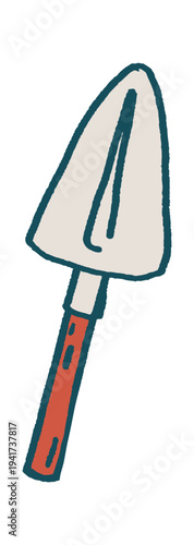Garden trowel retro element design