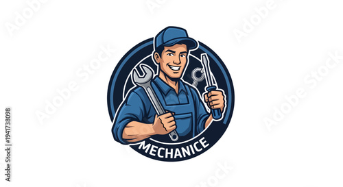 Mechanic Holding Tools Ready for Work.