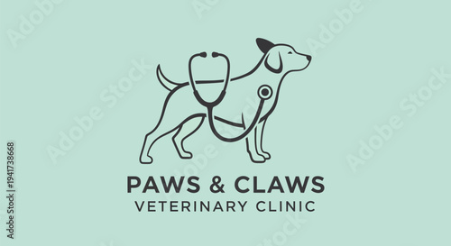 Paws and Claws Veterinary Clinic Logo Design.
