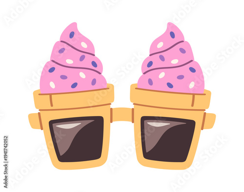 Party sunglasses ice-cream shape design