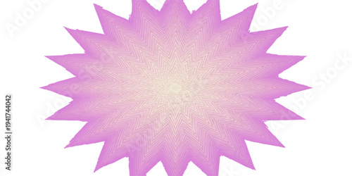 Minimalist vector illustration of a pink lotus flower with purple petals and green leaves isolated on a white background for spring floral design