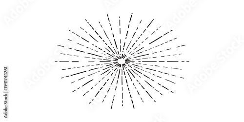 Abstract 3d render of a blue glass flower sphere with a macro dandelion pattern and light star design explosion texture