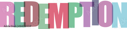 Redemption Word Text Concept on White Background