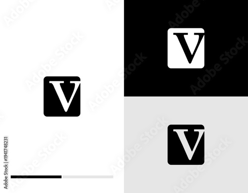 Letter v logo designs