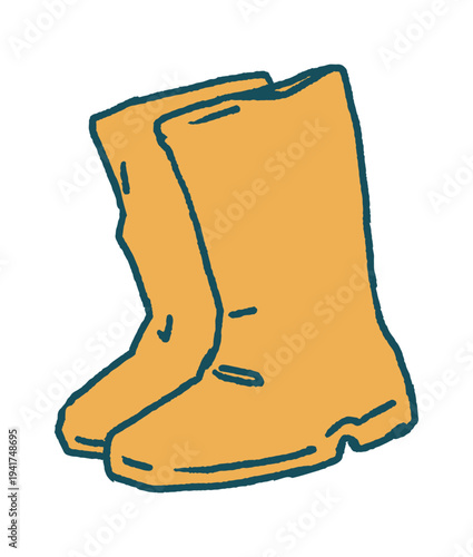 Rubber boots retro garden footwear