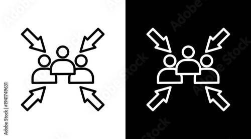 Gathering White Icon Set Design 