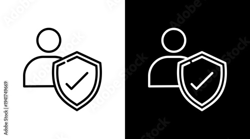 Reliability White Icon Set Design 