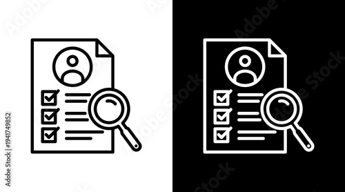 Criteria White Icon Set Design 