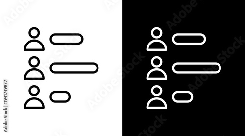 Polling White Icon Set Design 