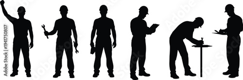 Black silhouettes set of expressive young women performing various modern dance moves including jumping and stretching isolated on white background for artistic and fitness concepts