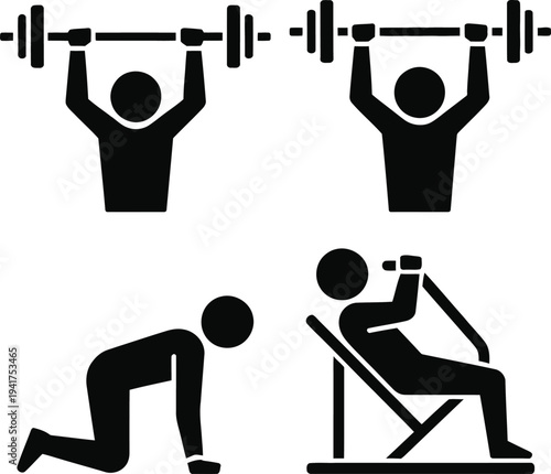 Four fundamental exercises for upper and lower body strength training