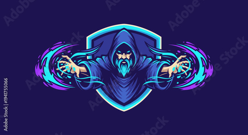 Hooded Figure with Claw Hands Illustration.