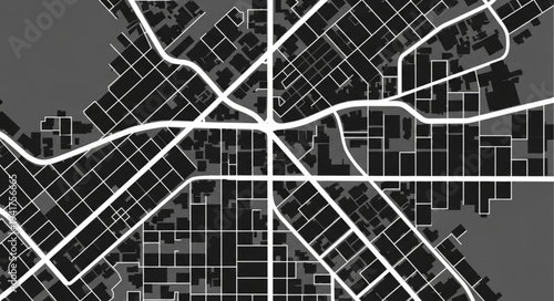 Cityscape Aerial View - Urban Planning and Infrastructure Design.
