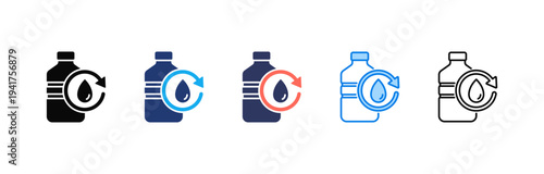 Refill Station icon sheet multiple style collection