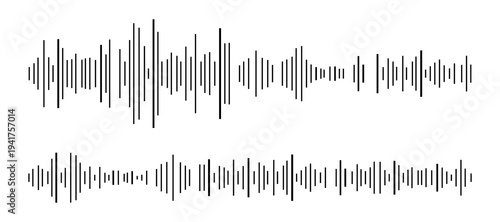 Audio Waveform Visualization Vector – Abstract Sound Wave Signal Design for Music Production, Podcast Editing, Audio Engineering, Digital Equalizer, Frequency Spectrum Technology Background