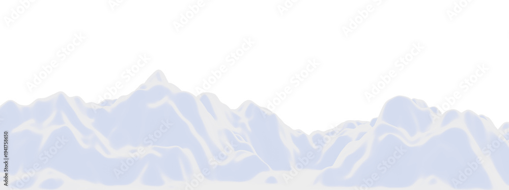 Fototapeta premium Blue snowy mountain. Panoramic winter landscape