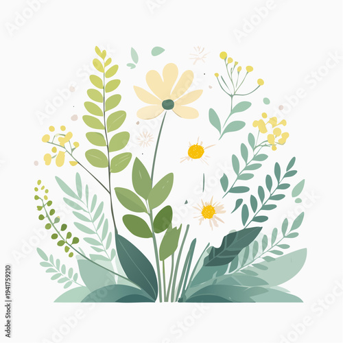 Beautiful Spring Floral Arrangement With Delicate Yellow and White Daisies