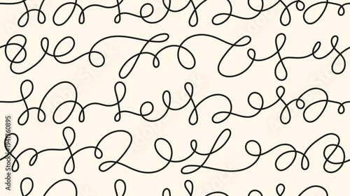 Seamless pattern with abstract linear doodles, repeating minimalist texture. Graphic background with simple hand drawn lines, stylish design for fabric, wallpaper, wrapping paper, posters, branding.