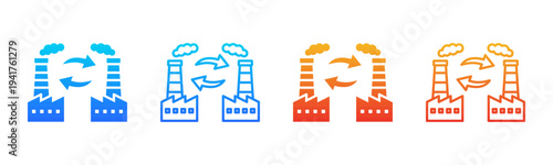 Digital Twin icon sheet multiple style collection