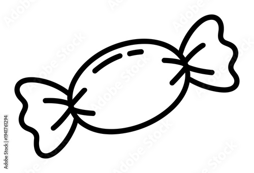 Simple Line of a Wrapped Candy