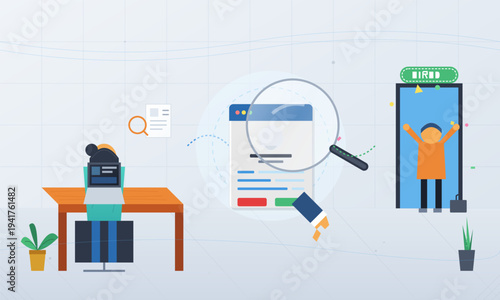 This illustration shows the recruitment journey from screening a